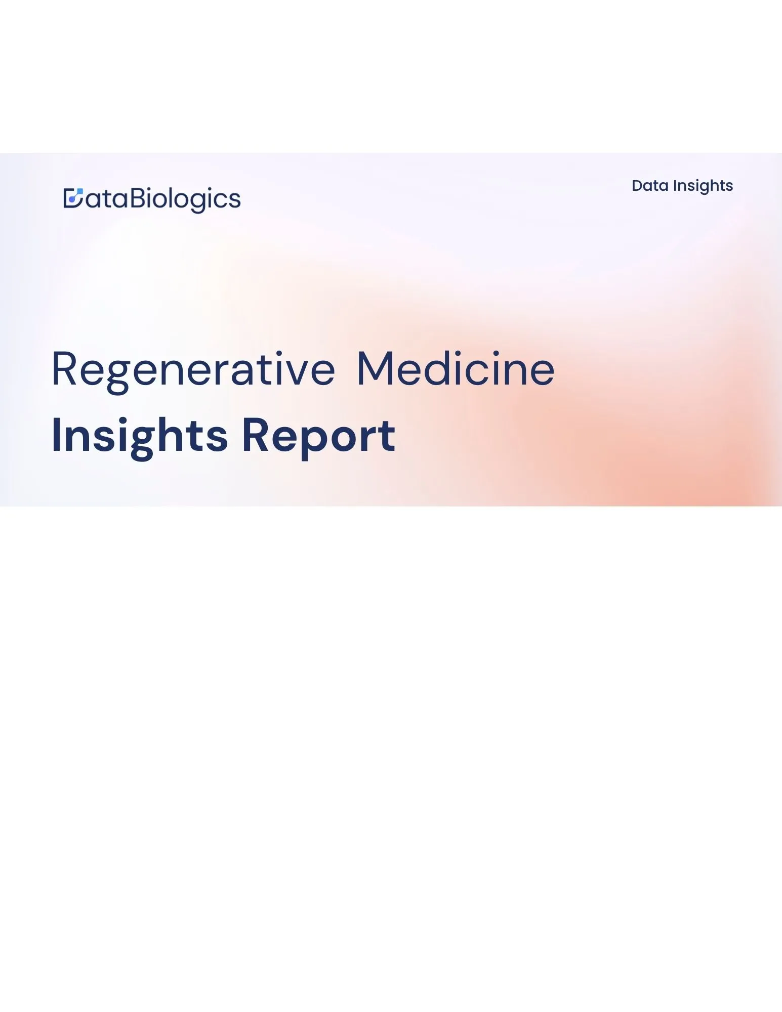 Regenerative Medicine Insights Report preview